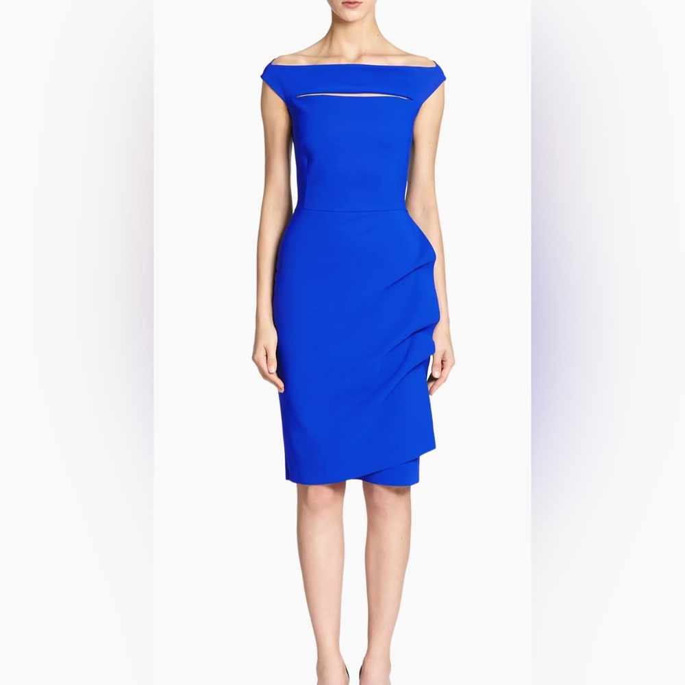 Chiara Boni Blue Off-Shoulder Dress